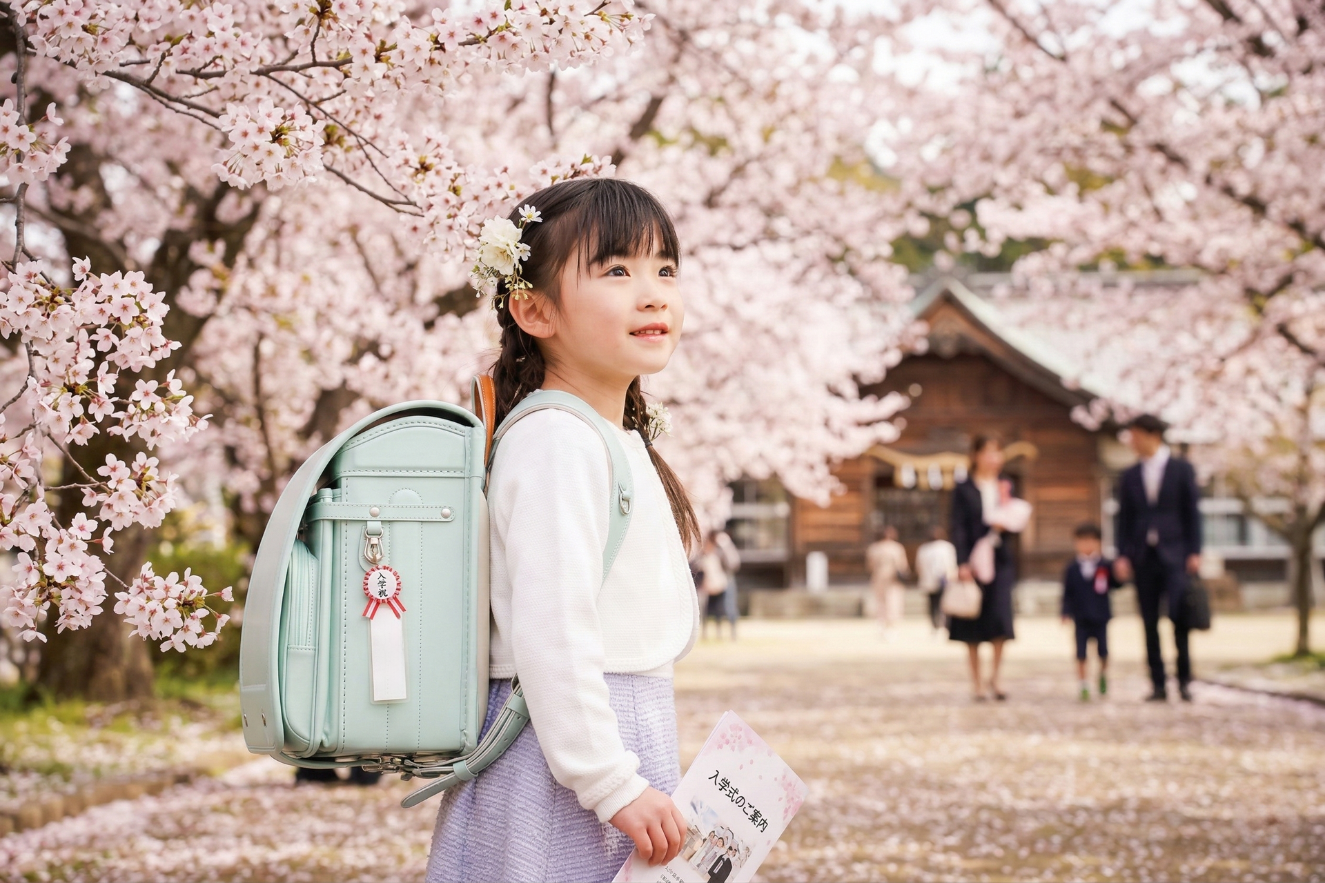 【最新】神奈川で桜と菜の花をバックに！新1年生のランドセル出張撮影ガイド